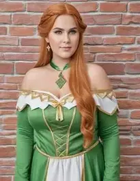 Plus Size Elf Costume Woman face swap