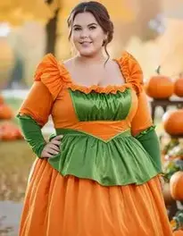 Plus Size Pumpkin face swap