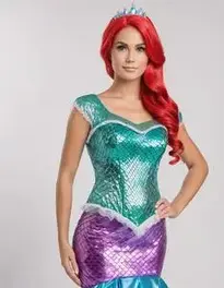 Mermaid Halloween Costume Woman face swap