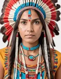 Native Indian Fancy Dress Woman face swap
