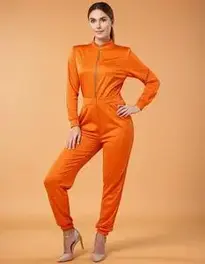 Orange Jumpsuit Costume Woman face swap