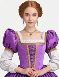 Purple Renaissance Dress face swap