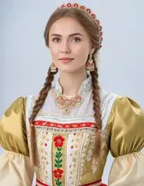 Russian Traditional Dress Female face swap