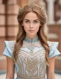 Sarah Labyrinth Dress face swap