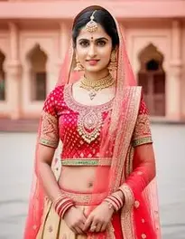 Simple Fancy Lehenga face swap