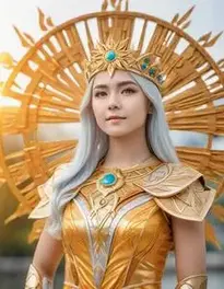 Sun Goddess Cosplay face swap