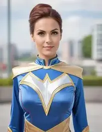 Super Hero Ladies Fancy Dress face swap