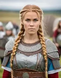 Viking Warrior Costume Female face swap