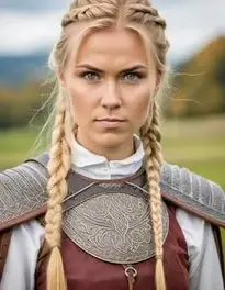 Viking Warrior Costume Woman face swap