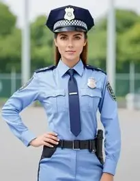 Police Woman Uniform Fancy Dress face swap