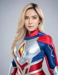 Power Woman Cosplay face swap