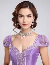 Purple Dress Fancy Dress face swap