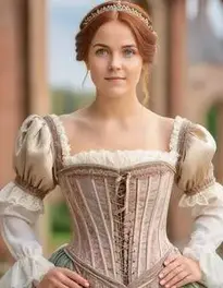 Renaissance Dress With Corset face swap