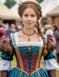Renaissance Faire Costume For Woman face swap
