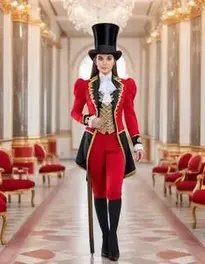 Ring Master Costume Woman face swap