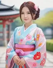 Short Kimono Cosplay face swap