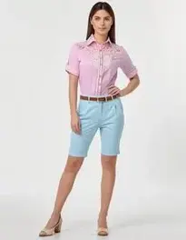 Short Shirt With Capri Fancy Dress face swap