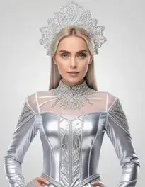 Silver Fancy Dress Outfit face swap
