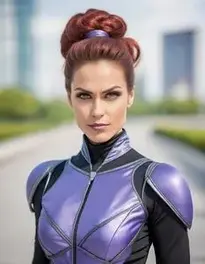 Super Villain Costume Female face swap