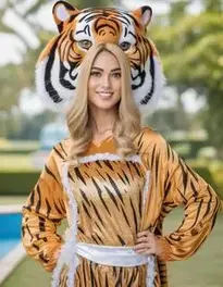 Tiger Fancy Dress Adult face swap