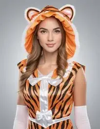 Tiger Fancy Dress Ladies face swap