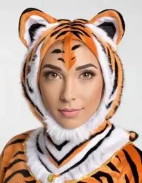 Tiger Halloween Costume Woman face swap