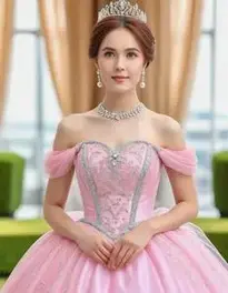 Woman Ball Gown face swap