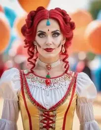 Woman Circus Halloween face swap