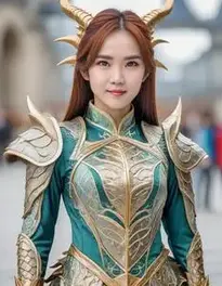 Woman Dragon face swap