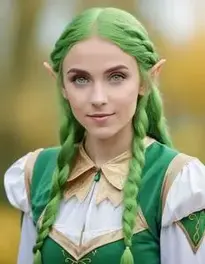 Woman Elf Fancy Dress face swap