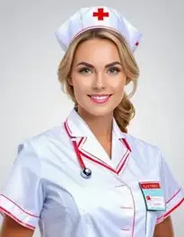 Woman Halloween Costume Nurse face swap