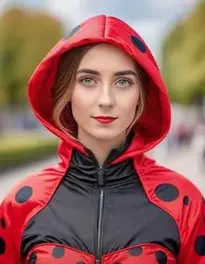 Woman Ladybird Fancy Dress face swap