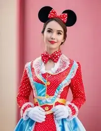 Woman Mickey face swap