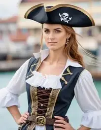 Woman Pirate Captain face swap