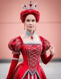Woman Red Queen face swap