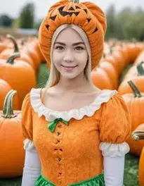 Adult Pumpkin face swap