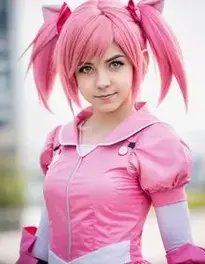 Amy Rose Cosplay face swap
