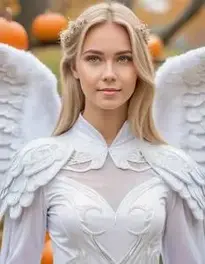 Angel Halloween face swap