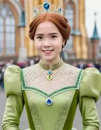 Anna Coronation Dress face swap