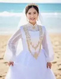 Beach Wedding Attire face swap