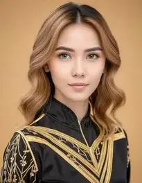 Black And Gold Casual Outfit For Ladies face swap