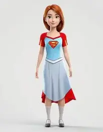 Woman Cartoon Character face swap