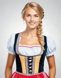 Woman German Oktoberfest face swap