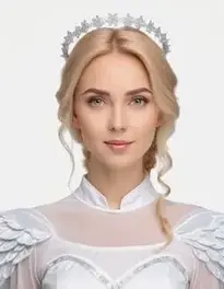 Woman Halloween Costume Angel face swap