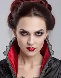 Woman Halloween Costume Vampire face swap