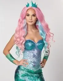 Woman Halloween Costume Mermaid face swap