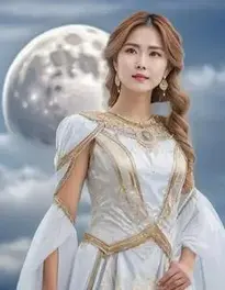 Woman Moon face swap