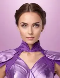 Woman Purple face swap
