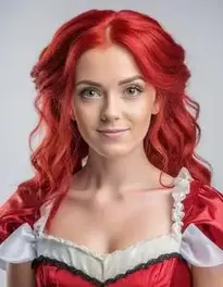 Woman Red Hair Halloween face swap