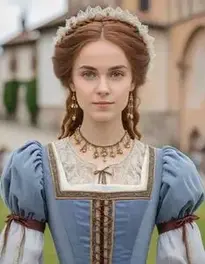 Woman Renaissance Clothing face swap